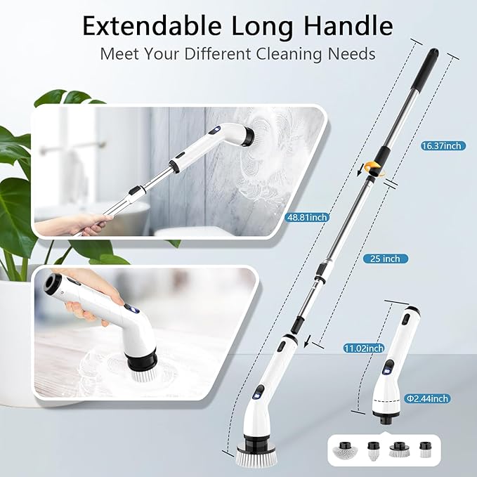 TurboScrub Pro™ – Cordless Electric Spin Cleaning Brush (8-in-1 Deep Clean System)